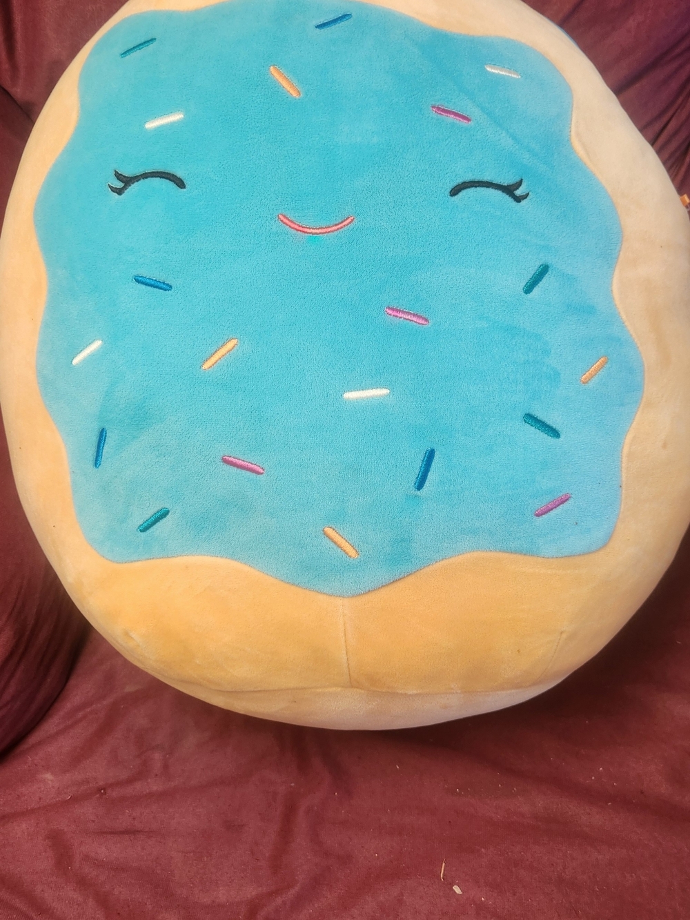 Plush Donut Pillow - Blue Frosting, Squishmallow